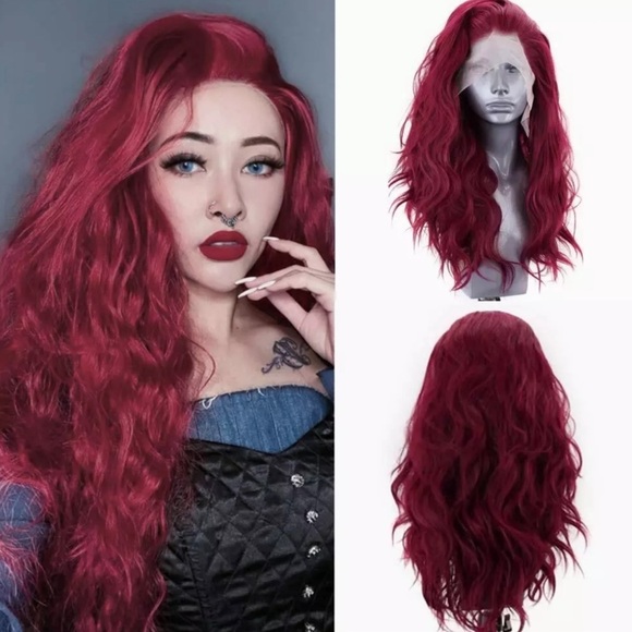 22” BERRY COLORED WAVYBeautiful Lace Front Wig *NEW*